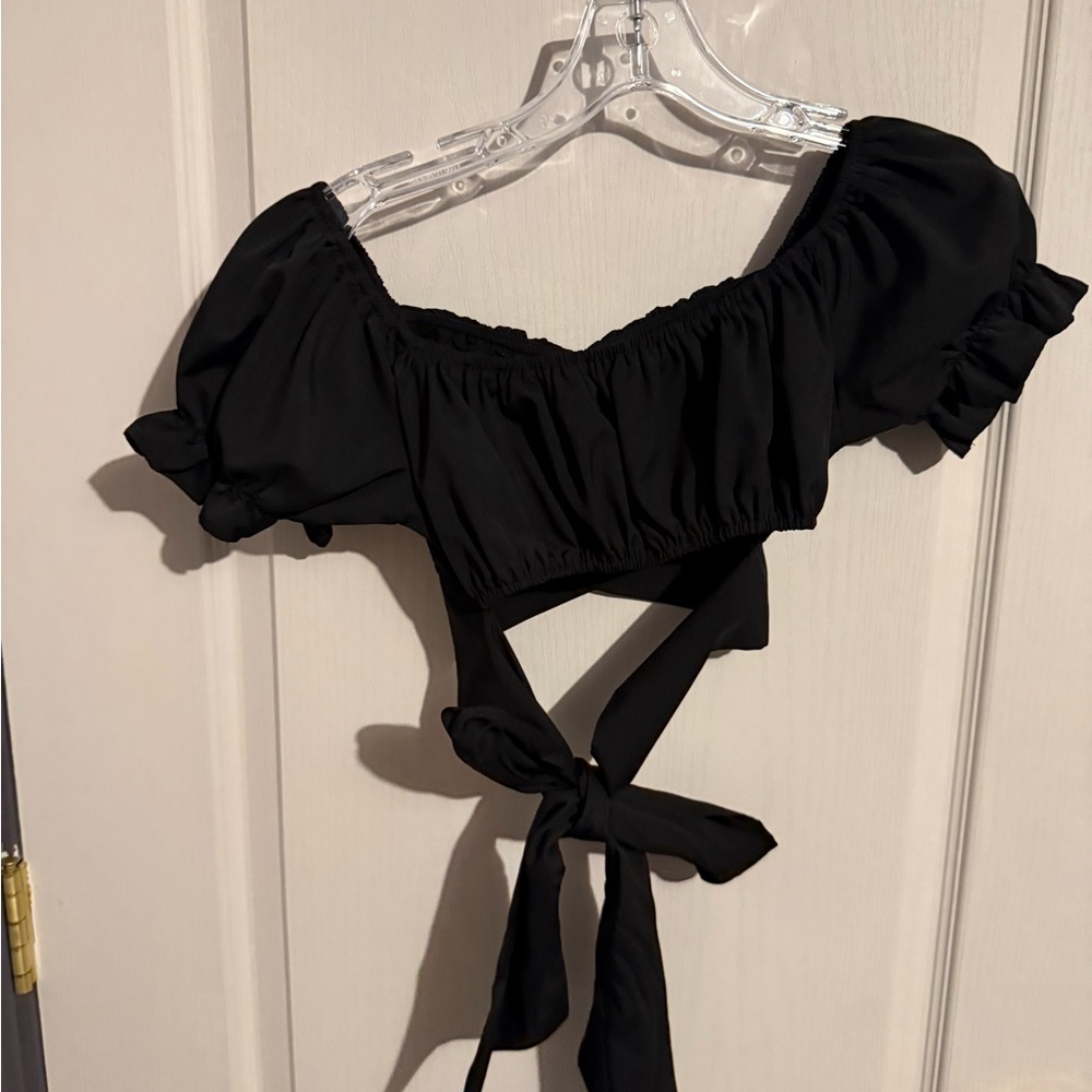 Elegant Black Off-Shoulder Top